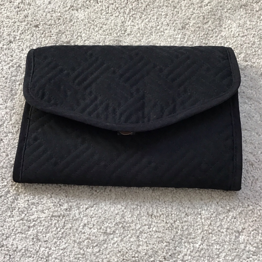 Black Quilted Jewelry Pouch